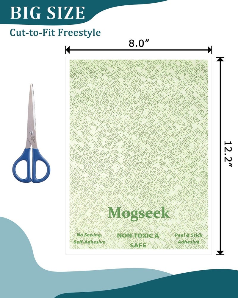 Mogseek 8 Pack Patch Magic Adhesive, Girl Scout Patch Adhesive Washable Double-Sided Glue for Scout Badges, Patches, Fabric, and More, Cut to Fit Freestyle, No Sew No Iron - Image 3